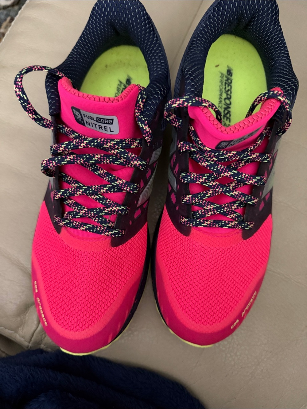 New Balance Women's Nitrel Running Shoes - Hot Pink with Navy Accents